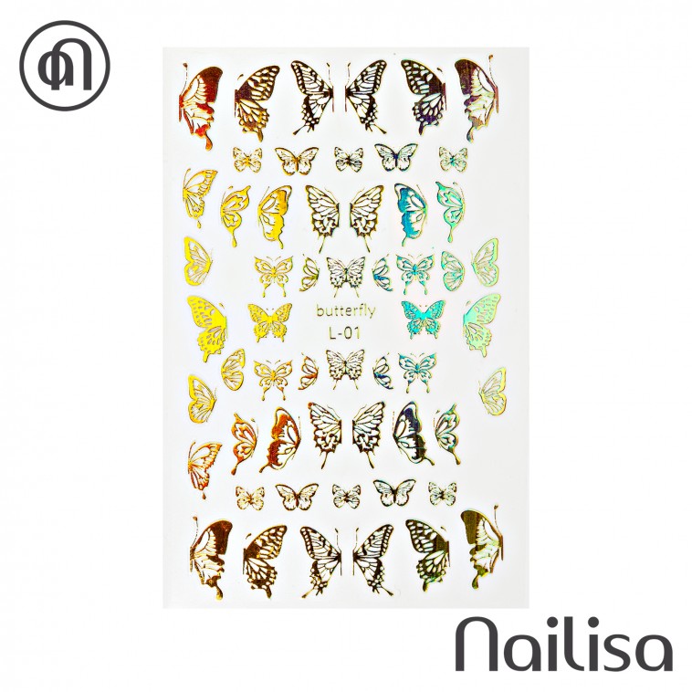 Stickers Holographique Doré L-01 - Nailisa - photo 8