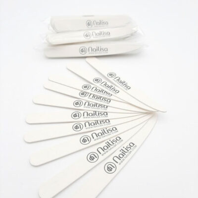Pack de 10 Limes Couteau Blanche NAILISA - Fine épaisseur