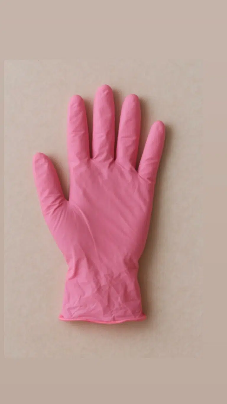 Gants roses 10 pièces taille S