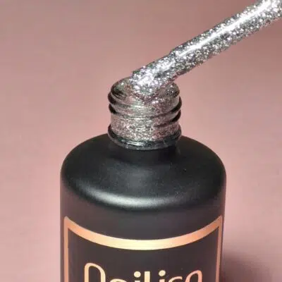 Vernis semi-permanent - Silver Glitter - 15ml