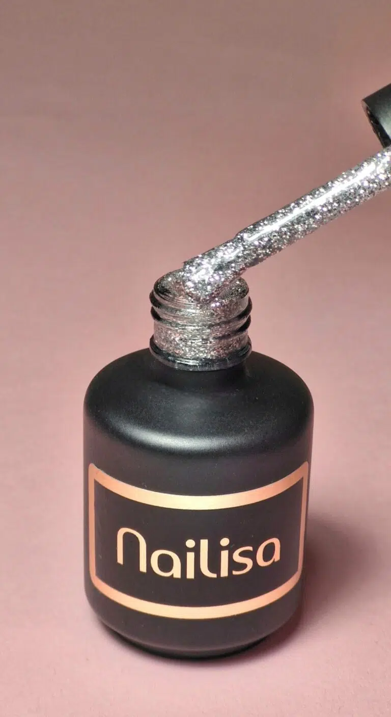 Vernis semi-permanent - Silver Glitter - 15ml