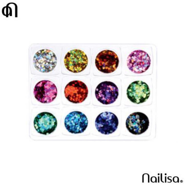 Hexagon Glitter 12 kleuren - Nailisa - photo 7
