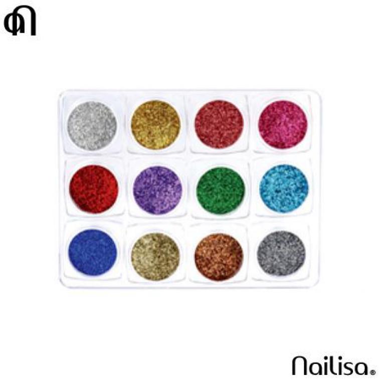 Glitter Pure Powder 12 kleuren - Nailisa - photo 7
