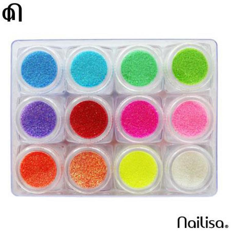 Glitters Fluo 12 kleuren - Nailisa - photo 7