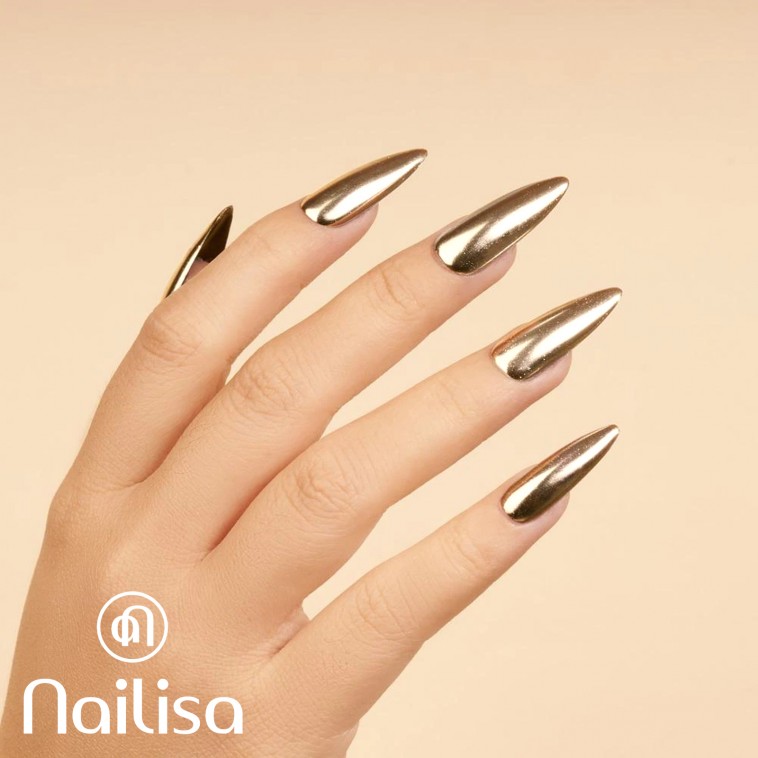 Spiegeleffect gouden champagne - Nailisa - photo 8