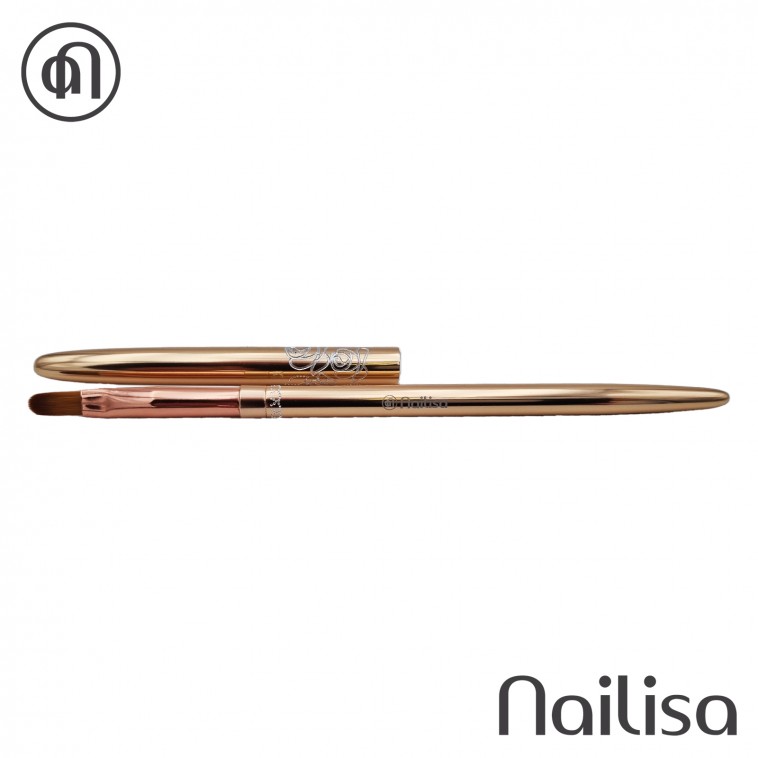 Gouden ovale borstel - Nailisa - photo 8