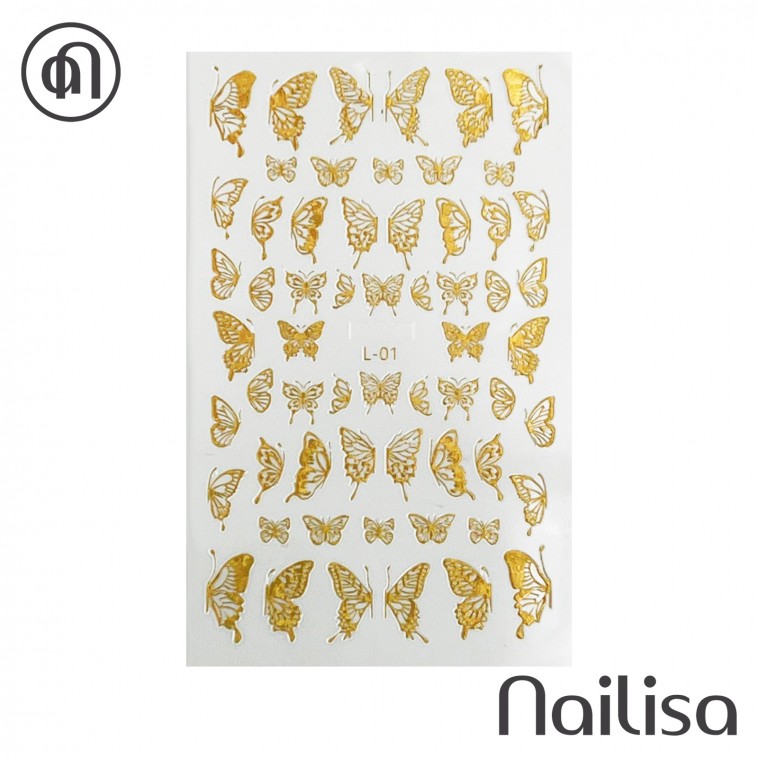 Holografische stickers gouden L-01 - Nailisa - photo 9