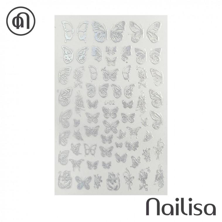 Holografische stickers Silver L-02 - Nailisa - photo 9