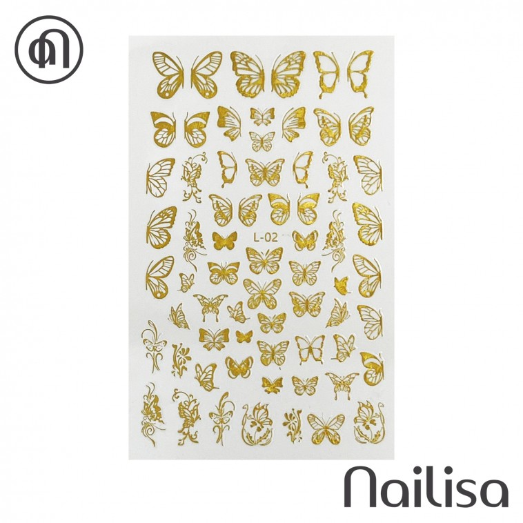 Holografische stickers gouden L-02 - Nailisa - photo 9