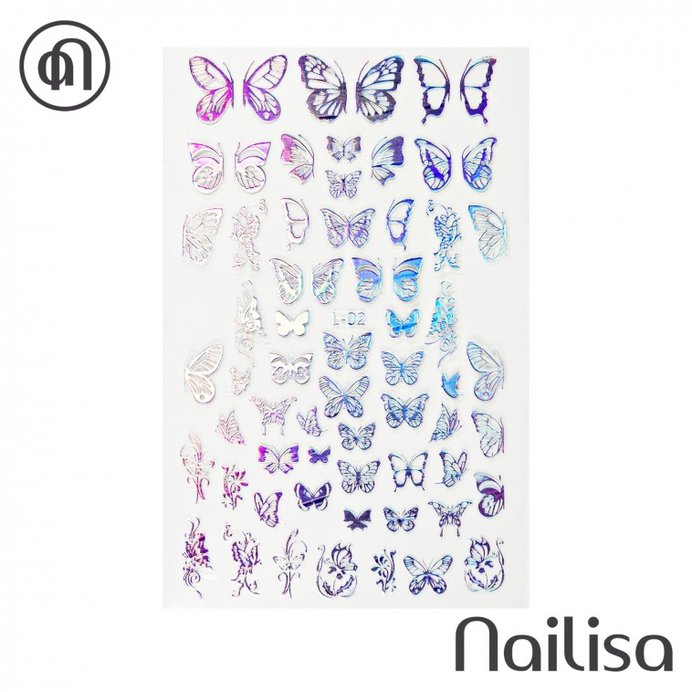 Stickers Holographique Silver L-02 - Nailisa - photo 8