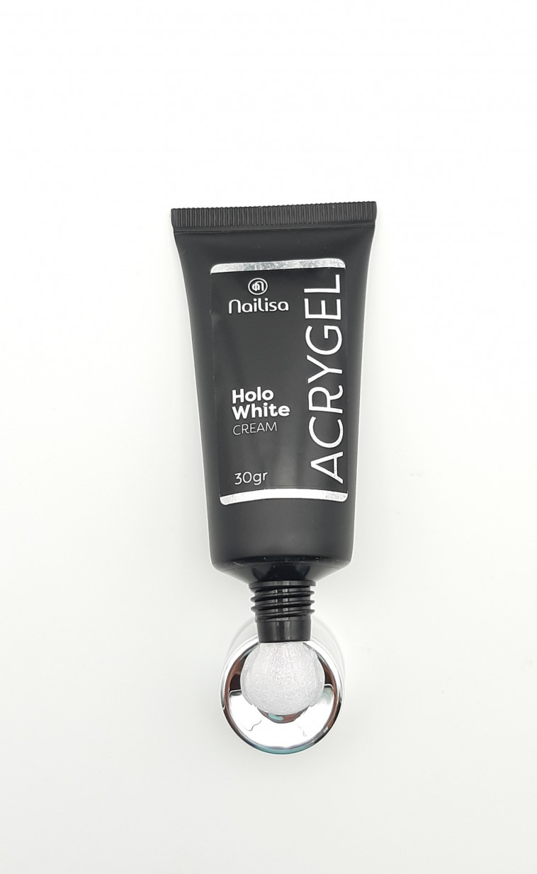 Acrygel tube 30gr - Holo white cream - photo 12